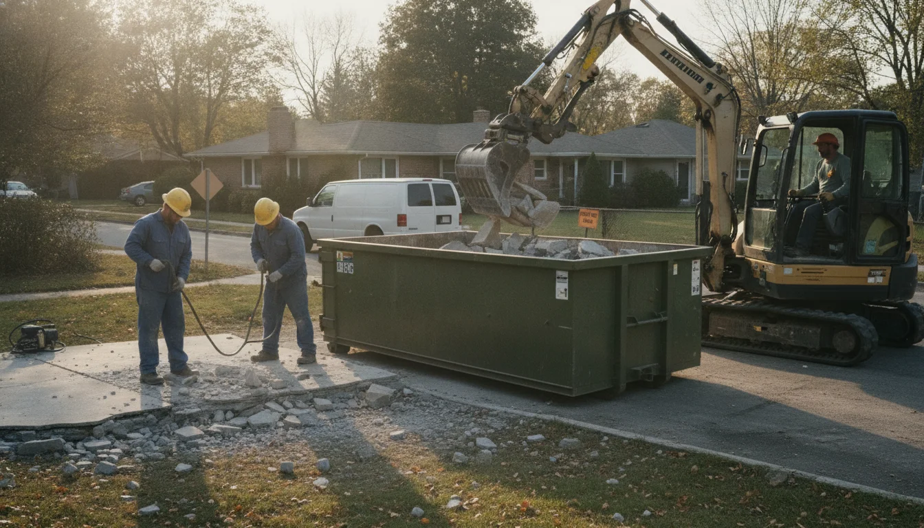 What’s the Difference? Concrete Disposal vs Dumpster Rental